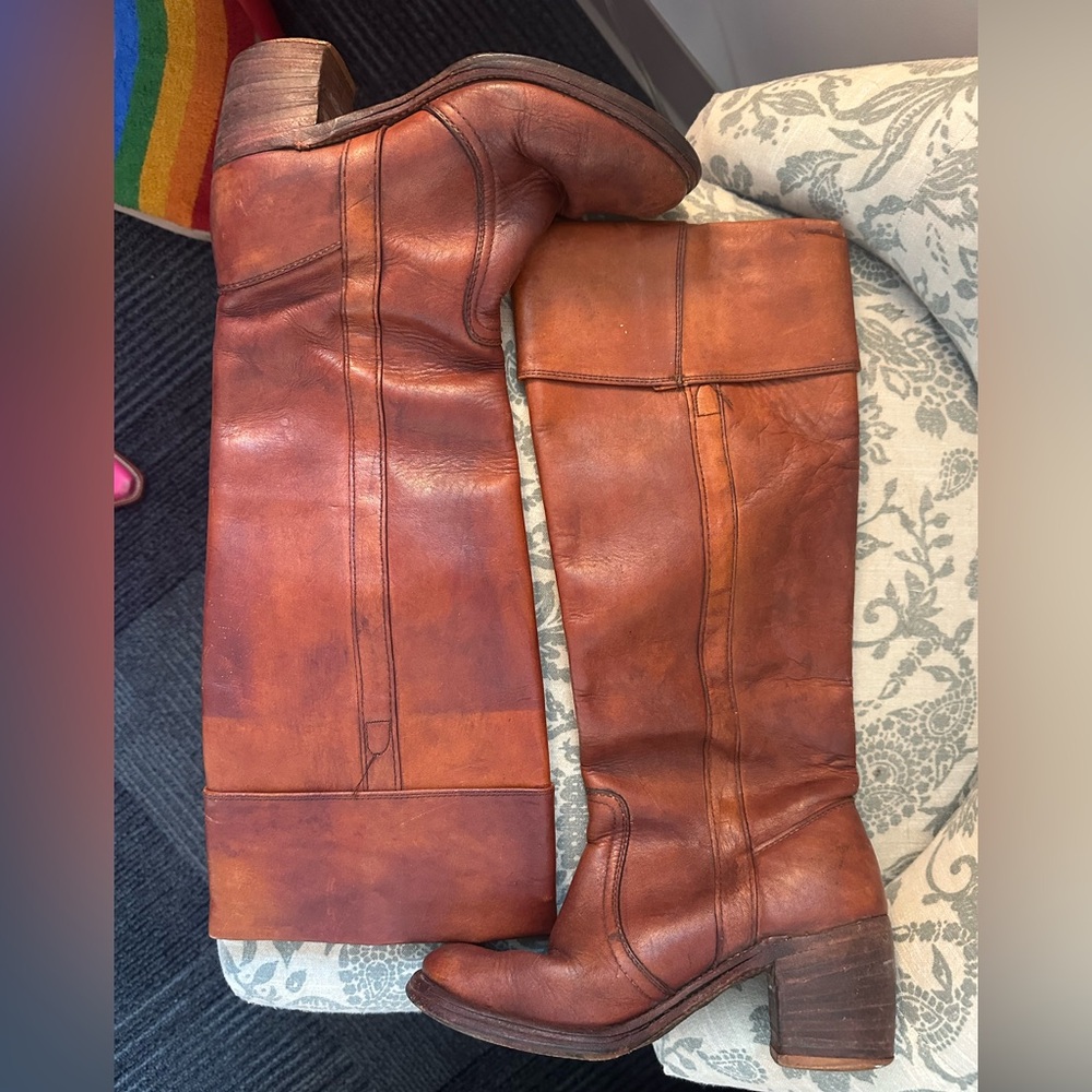 Black label vintage brown Frye boots size 6.5 - Picture 3 of 13